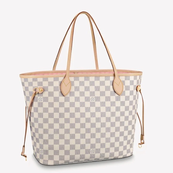 Louis Vuitton Handbags - Louis Vuitton Rose Ballerine Damier Azur Neverfull